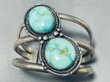 Outstanding Vintage Native American Navajo Carico Lake Turquoise Sterling Silver Bracelet-Nativo Arts