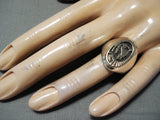 Tremendous Navajo Native American 14k Gold Sterling Silver Ring-Nativo Arts
