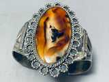 Very Unique Early Vintage Native American Navajo Agate Sterling Silver Bracelet-Nativo Arts