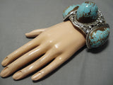 Biggest Best Ben Begaye Vintage Native American Navajo #8 Turquoise Sterling Silver Bracelet-Nativo Arts