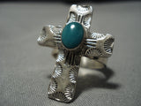 Amazing Vintage Navajo Cross Sterling Silver Native American Ring Old-Nativo Arts