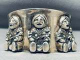 Quite Detailed Vintage Southwest Sterling Silver Storyteller Bracelet-Nativo Arts