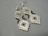 Important Dan Jackson Native American Navajo Sterling Silver Vintage Earrings-Nativo Arts