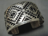 Intense Rug Designs Vintage Native American Navajo Keoni Rug Sterling Silver Bracelet-Nativo Arts