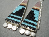 Important Hand Carved Turquoise Sterling Silver Native American Zuni Necklace-Nativo Arts