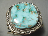 One Of The Best Vintage Native American Navajo Carico Lake Turquoise Sterling Silver Bracelet-Nativo Arts