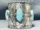 Powerful Thunderbirds Native American Turquoise Sterling Silver Bracelet-Nativo Arts