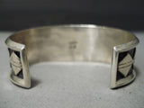 Unforgettable Vintage Native American Navajo Morenci Turquoise Sterling Silver Bracelet Old-Nativo Arts