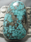 Important Vintage Native American Navajo Blue Thunder Turquoise Sterling Silver Bracelet-Nativo Arts