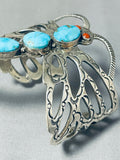 The Craziest Native American Navajo Turquoise Dragonfly Sterling Silver Bracelet-Nativo Arts