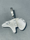 Captivating Vintage Native American Navajo Sterling Silver Bear Pendant-Nativo Arts