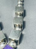 The Best Vintage Native American Navajo Charoite Sterling Silver Inlay Necklace-Nativo Arts