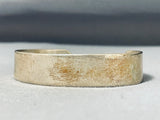 Fantastic Vintage Native American Navajo Sterling Silver Solid Heavy Bracelet-Nativo Arts