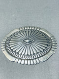 Important Vintage Native American Navajo Dave Reeves Sterling Silver Concho Pin-Nativo Arts