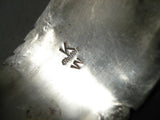 Rare Graduating Turquoise Vintage Native American Navajo Sterling Silver Bracelet Old-Nativo Arts