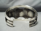 Unique Silver Works Vintage Native American Navajo Turquoise Sterling Bracelet Old-Nativo Arts