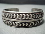 Lg Morris Vintage Navajo Sterling Silver Bracelet Native American Old-Nativo Arts