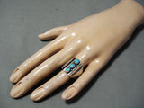 Marie Thompson Vintage Navajo Native American Turquoise Sterling Silver Ring-Nativo Arts