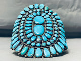 One Of The Best Ever Vintage Native American Navajo Turquoise Sterling Silver Bracelet-Nativo Arts