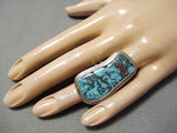 One Of The Best Vintage Native American Navajo Tommy Jackson Turquoise Sterling Silver Ring-Nativo Arts