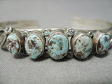 Important Vintage Native American Navajo Dry Creek Turquoise Sterling Silver Bracelet-Nativo Arts