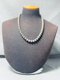 Very Old Vintage Native American Navajo Sterling Silver Hand Wrought Necklace Old-Nativo Arts