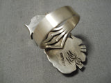 Detailed!! Vintage Native American Navajo Kachina Master Sterling Silver Turquoise Ring-Nativo Arts