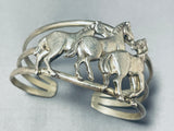 Very Unique Vintage Southwestern Sterling Silver Horse Bracelet-Nativo Arts