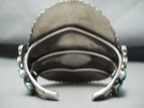 One Of The Biggest Best Vintage Native American Navajo Turquoise Sterling Silver Bracelet-Nativo Arts