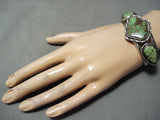 Heavy Vintage Native American Navajo Orvil Jack Turquoise Sterling Silver Bracelet-Nativo Arts
