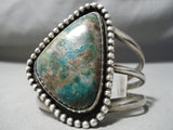 Heavy Huge Vintage Native American Navajo Royston Turquoise Sterling Silver Bracelet Old-Nativo Arts