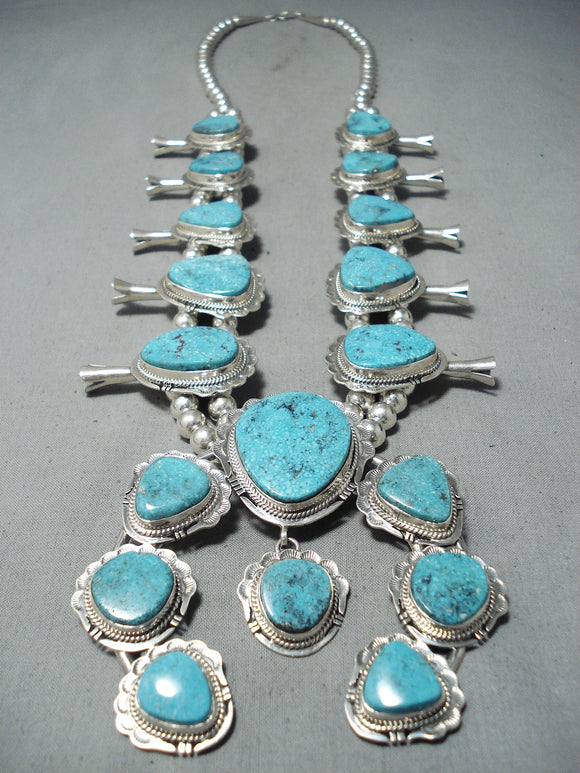 Jerry Nelson Vintage Native American Navajo Turquoise Sterling