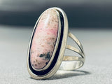 Exceptional Native American Navajo Rhodolyte Sterling Silver Ring-Nativo Arts