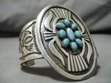 Stunning Mable Kee Vintage Native American Navajo Floral Sterling Silver Bracelet Cuff-Nativo Arts