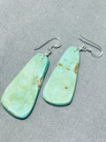 Native American Magnificent Santo Domingo Royston Turquoise Large Slab Earrings-Nativo Arts
