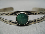 Rare Vintage Navajo Carrillos Turquoise Native American Sterling Silver Bracelet-Nativo Arts