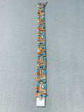 One Of The Most Intricate Vintage Native American Navajo Turquoise Sterling Silver Bracelet-Nativo Arts