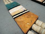 Xxl Native American Green Turquoise Inlay Necklace-Nativo Arts