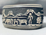 One Of The Best Ever Vintage Native American Navajo Thomas Singer Sterling Silver Bracelet-Nativo Arts