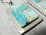 Some Of Best Vintage Native American Navajo Jackson Royston Turquoise Sterling Silver Earrings-Nativo Arts