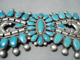Most Unique Vintage Native American Navajo Victor Moses Begay Turquoise Sterling Silver Pin-Nativo Arts