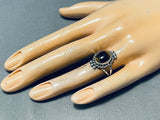 Eye Catching Native American Navajo Tiger Eye Dome Sterling Silver Ring-Nativo Arts