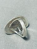 Dry Creek Turquoise Important Native American Navajo Sterling Silver Ring-Nativo Arts