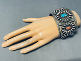 The Best Basket Vintage Native American Navajo Turquoise Sterling Silver Bracelet Cuff-Nativo Arts