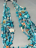 One Of The Most Unique Ever Vintage Santo Domingo Turquoise Necklace-Nativo Arts