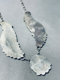 One Of The Most Detailed Ever Vintage Native American Zuni Turquoise Sterling Silver Necklace-Nativo Arts