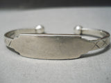 Marvelous Vintage Native American Navajo All Sterling Silver Hand Wrought Terminal Bracelet Old-Nativo Arts