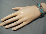 Important Vintage Native American Navajo Victor Moses Begay Turquoise Sterling Silver Bracelet-Nativo Arts