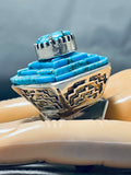 One Of The Most Intricate Ever Native American Navajo Turquoise Sterling Silver Ring-Nativo Arts