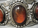 Very Rare Vintage Native American Navajo Dragon's Breath Opal Sterling Silver Bracelet-Nativo Arts